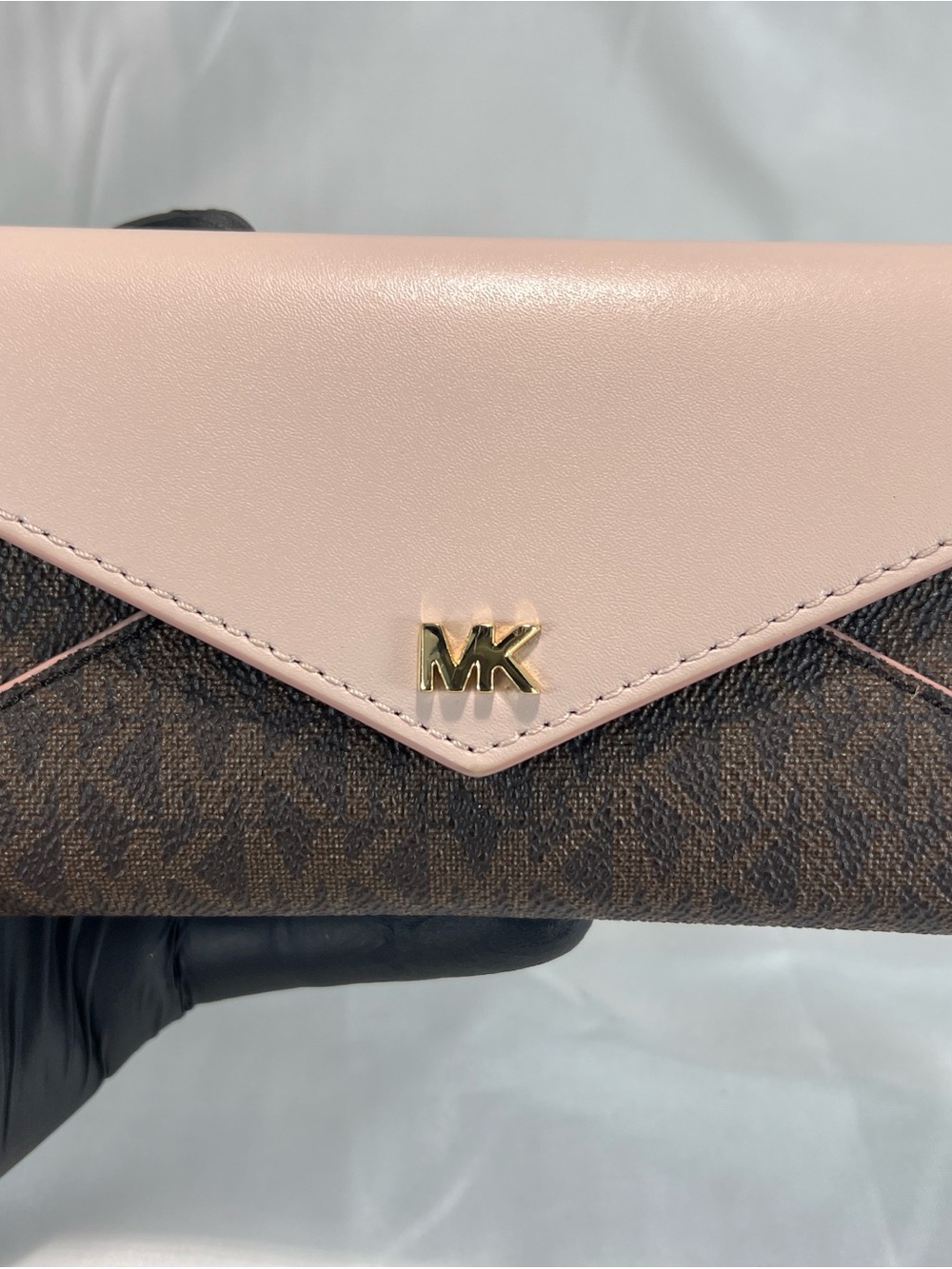 Michael Kors Kelsey Large Logo Shoulder Bag Brown Acorn w/ Coordinating Wallet - Picture 13 of 16